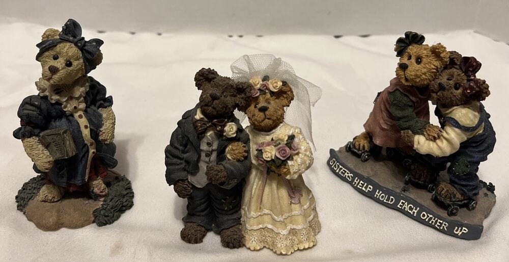3 Boyds Bears Lot The Bearstone Collection Vintage 2001 And 1996￼